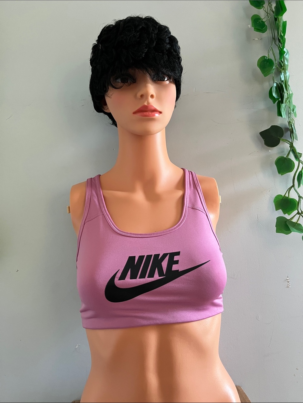 Nike Lilac Pink Sports Bra with Black Logo